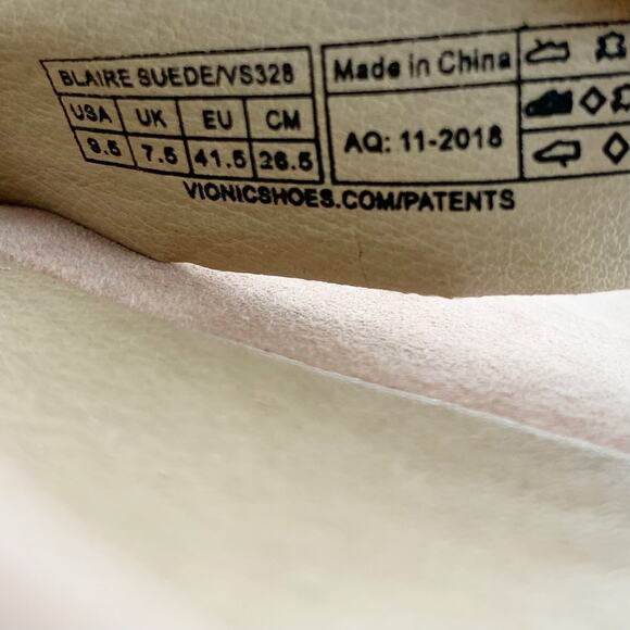 Vionic Blaire Sandals Heels Pink Suede Ankle Strap Strappy Women's 9.5 - Picture 6 of 11